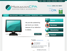 Tablet Screenshot of hedgemancpa.com
